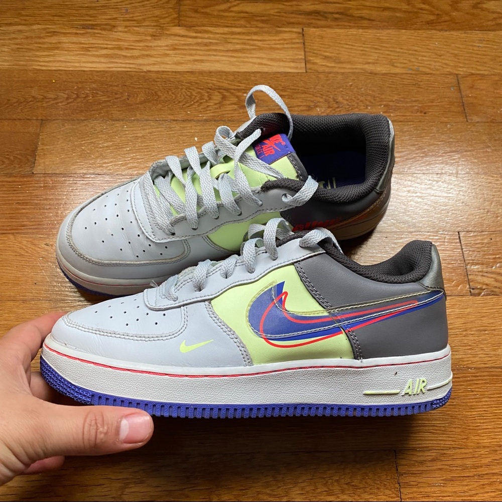 Grey Nike Air Force Ones Low Tops
